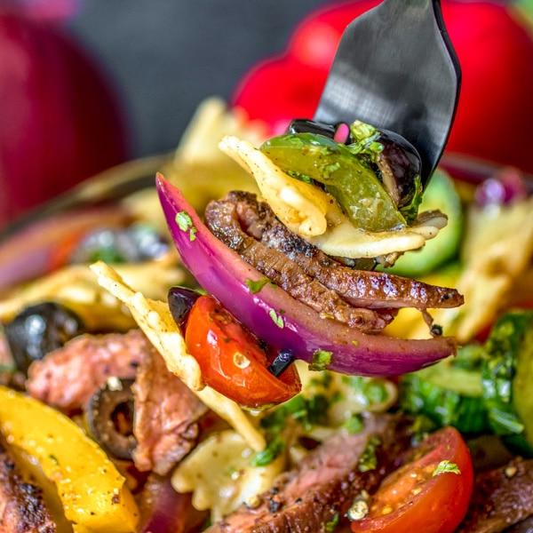 Steak-Fajita-Nudelsalat 2 Einfacher Party-Steak Fajita Nudelsalat