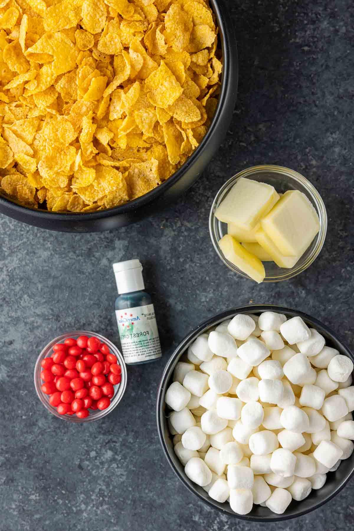 Weihnachtskranzplätzchen 3 Zutaten für Cornflakes-Weihnachtskränze