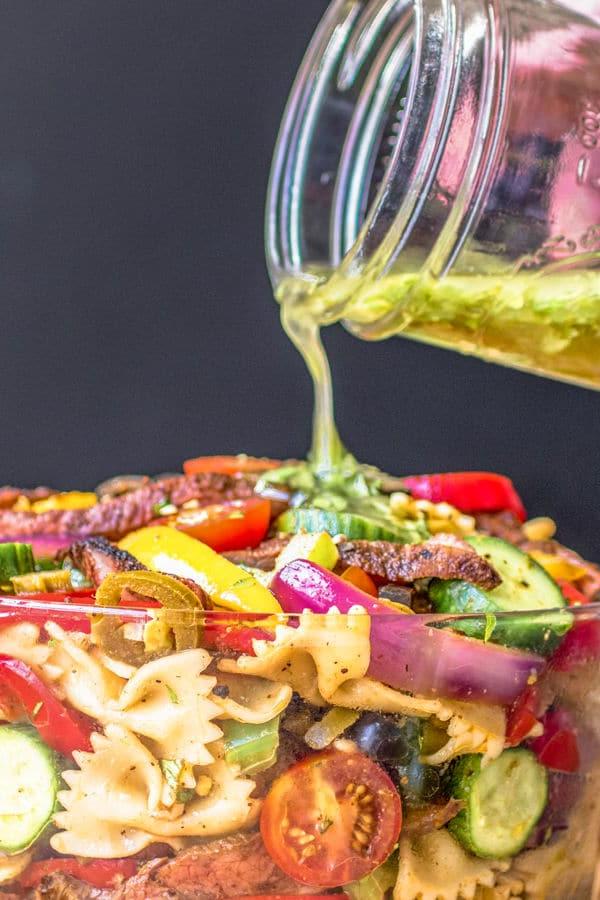 Steak-Fajita-Nudelsalat 4 Dressing für Steak Fajita Nudelsalat