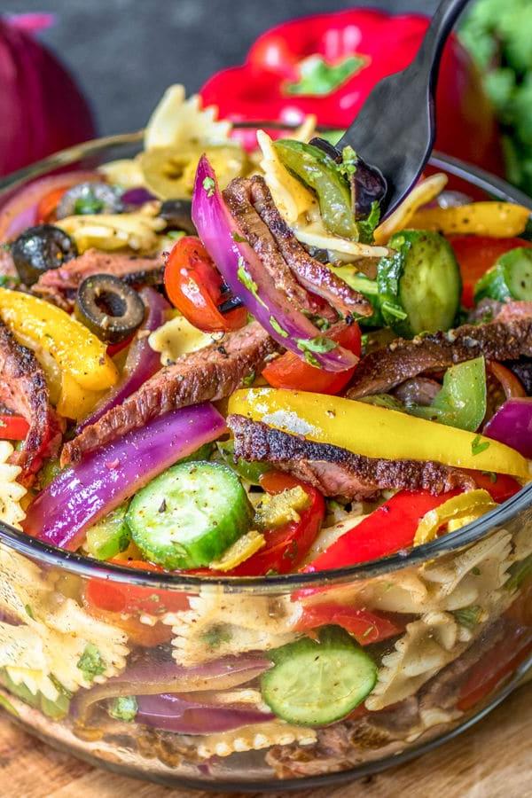 Steak-Fajita-Nudelsalat 5 Wie man Steak Fajita Nudelsalat zubereitet