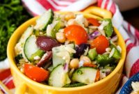 Zesty Orzo Chickpea Salad