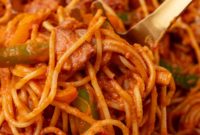 Bayou Sausage Spaghetti