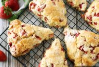 Lemon Kissed Strawberry Scones