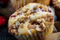 Tart Cranberry Streusel Muffins