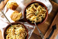 Creamy Crockpot Chicken Spaghetti
