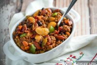 Hearty Slow Cooker Three Bean Stew