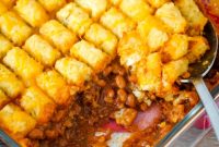 Loaded Pulled Pork Tater Tot Bake