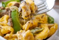 Philly Cheesesteak Filled Tortellini