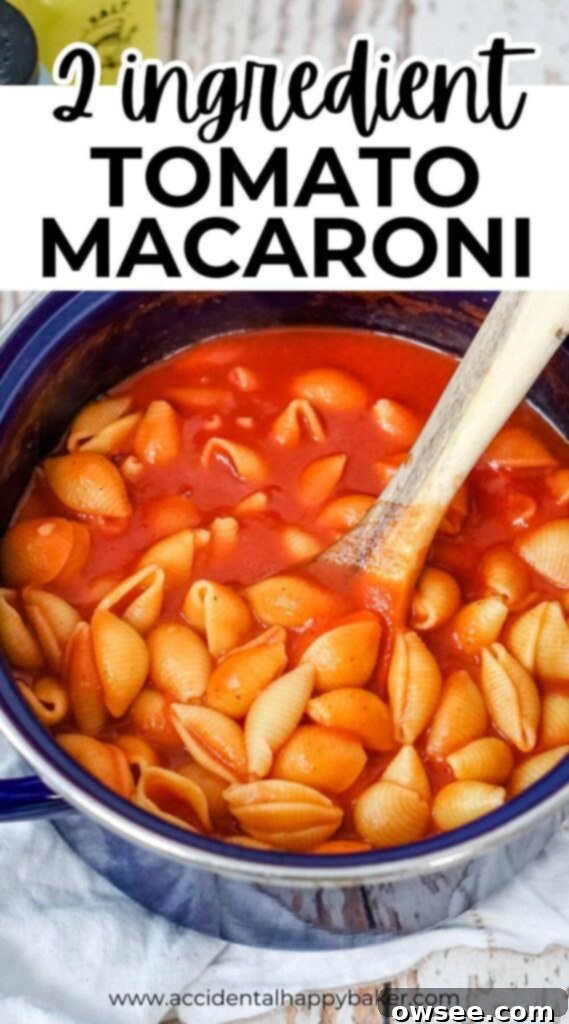 Homestyle Tomato Macaroni Comfort 11 A Pinterest-friendly image of Old Fashioned Tomato Macaroni, a cheap and comforting classic family recipe.