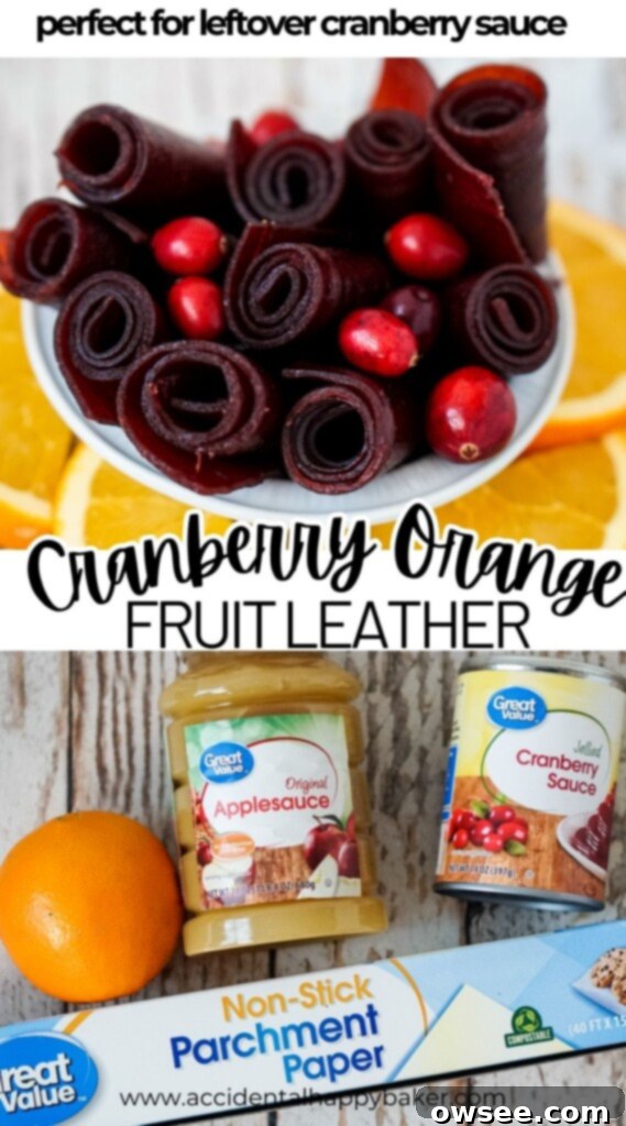 Zesty Cranberry Orange Fruit Strips 10 Cranberry Orange Fruit Leather is a sweet and tart tasty handheld treat that your kids will not only eat, but actually love and is fabulous for using up leftover cranberry sauce!
