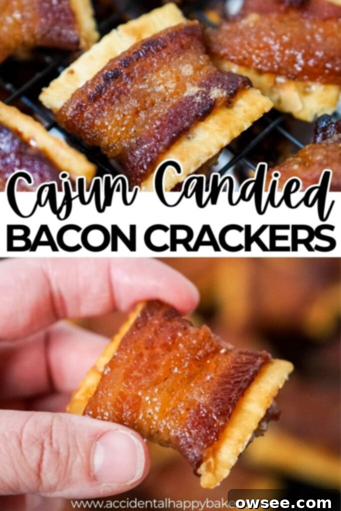 Sweet Heat Bacon Crisps 9 A Pinterest-friendly image of Cajun Candied Bacon Crackers, emphasizing their sweet, spicy, crispy, and crunchy appeal as an impressive and easy-to-make appetizer.