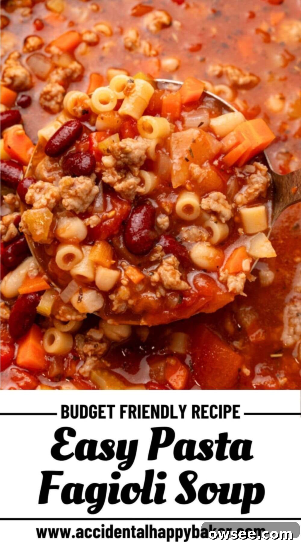 Savory Sausage Pasta Fagioli: An Effortless Comfort 12 A vibrant and comforting bowl of Easy Pasta Fagioli with Sausage, featuring a rich tomato broth, pasta, beans, and Italian sausage, invitingly presented.
