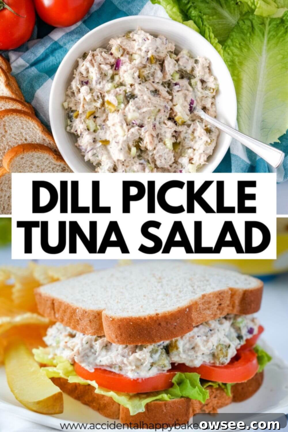 Dill-icious Tuna Salad 8 A vibrant and fresh Dill Pickle Tuna Salad is showcased, promising a protein-packed and flavorful easy weekday lunch, perfect for sandwiches, wraps, or crackers.