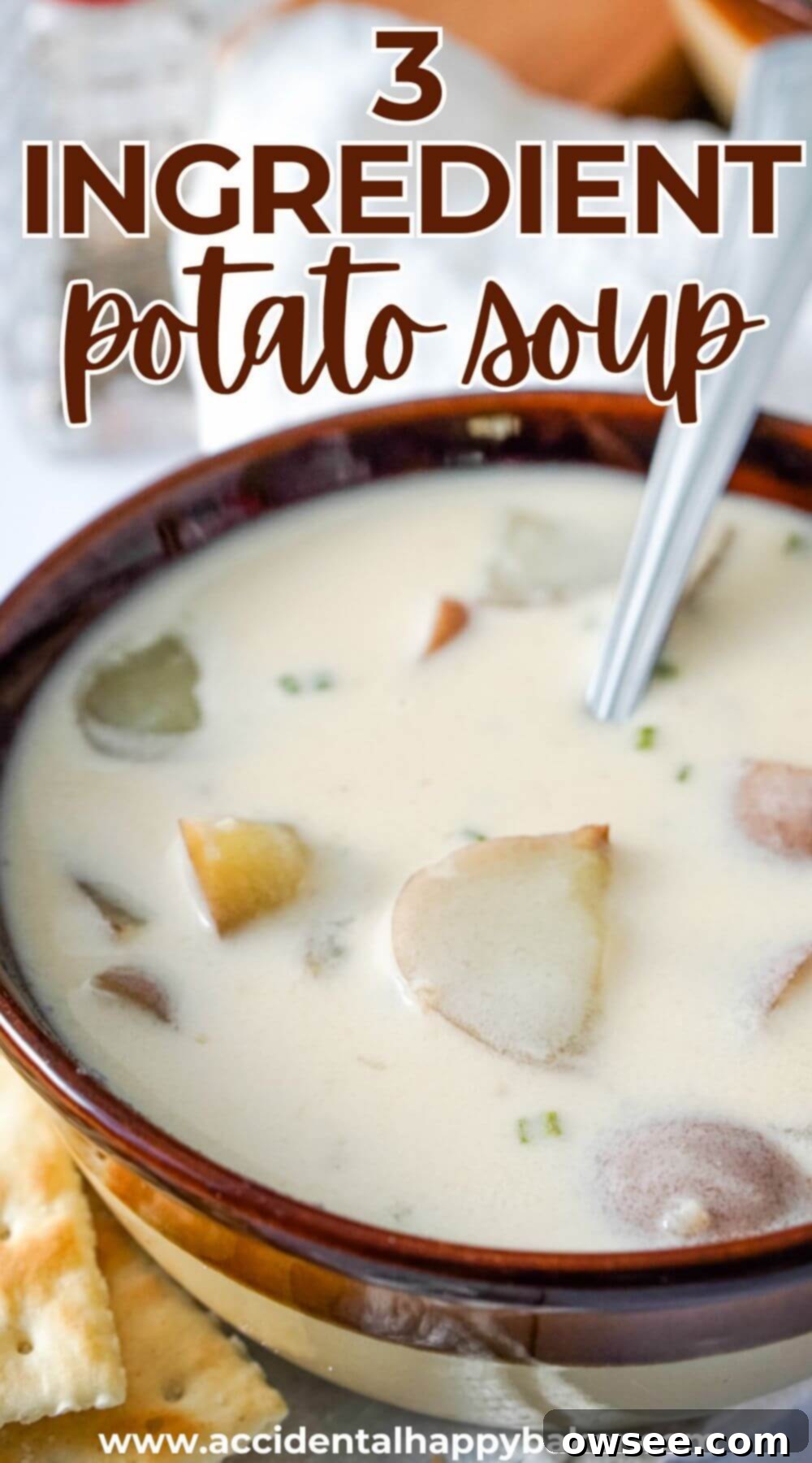 Unbelievably Easy 3 Ingredient Potato Soup 9 This easy 3 ingredient potato soup recipe is as easy as can be and tastes completely homemade!