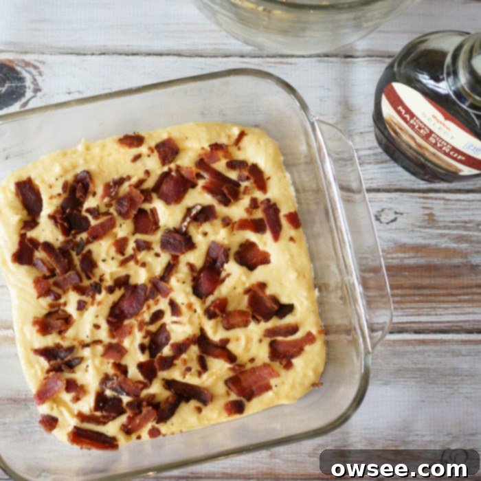 Maple Bacon Cornbread. Sweet and savory maple bacon cornbread, a simple twist on cornbread mix that takes 25 minutes.
