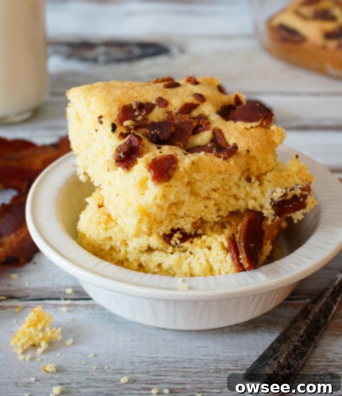 Maple Bacon Cornbread. Sweet and savory maple bacon cornbread, a simple twist on cornbread mix that takes 25 minutes.