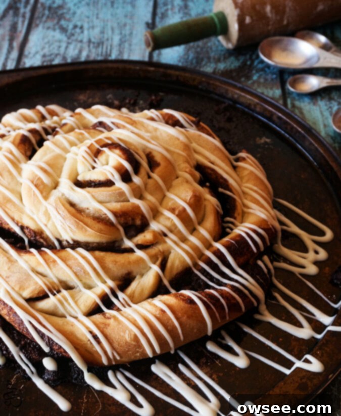 Colossal Chocolate Cinnamon Swirls 7 Chocolate Cinnamon Rolls. The easiest and biggest chocolate cinnamon roll you'll ever make!