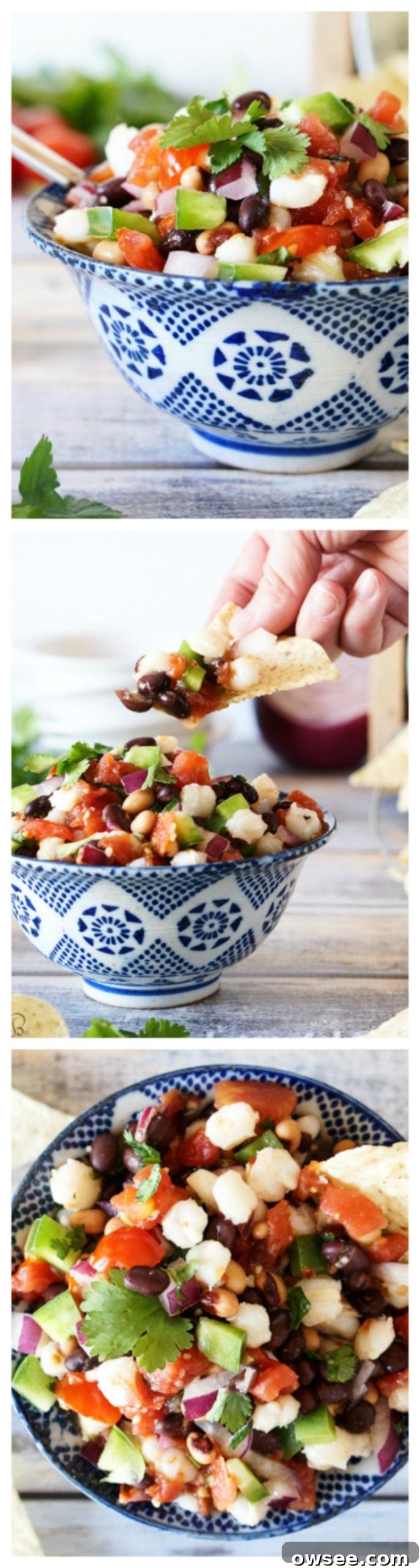 Desert Jewel Salad 2 Fresh and vibrant Southwest Caviar served with tortilla chips, perfect for parties