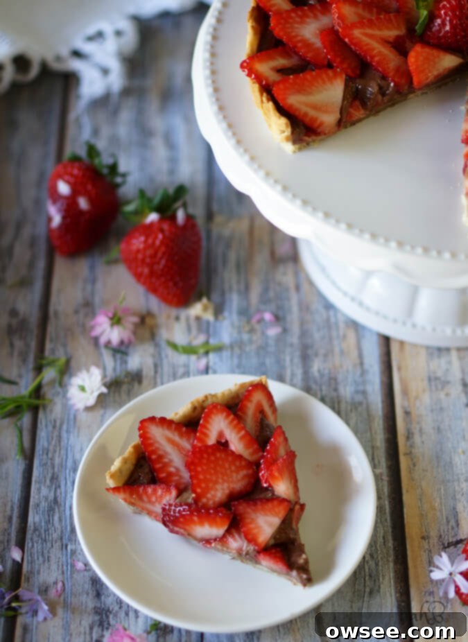 Decadent Strawberry Nutella Tart 4 Strawberry Nutella Tart