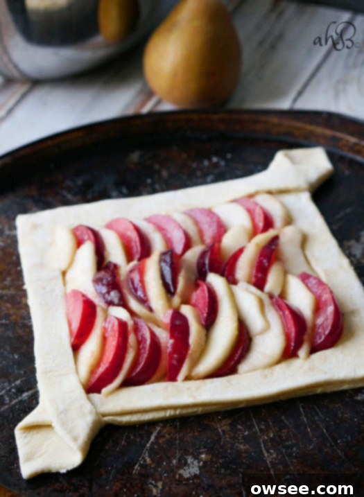 Pear and Plum Galette before baking
