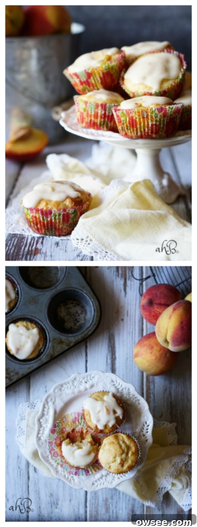 Luscious Peaches and Cream Muffins 2 Peaches and Cream Muffins