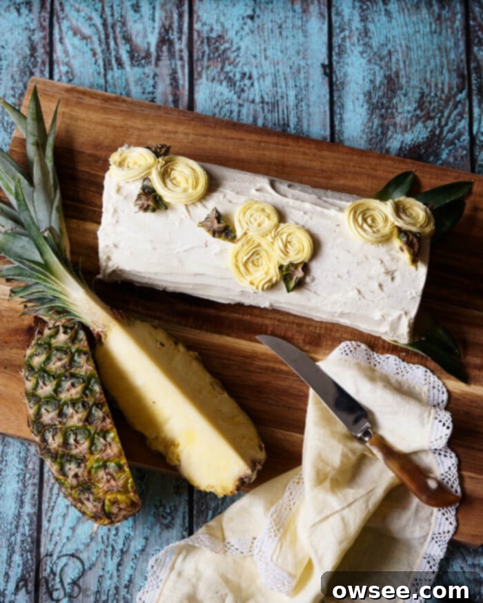 Pina Colada Swiss Cake Roll