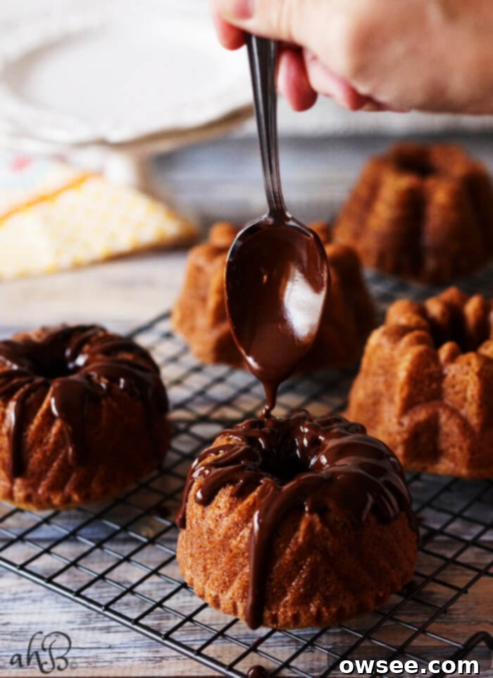 Mini Banana Bundt Delights 4 Another perspective of mini banana bundt cakes, showing the texture