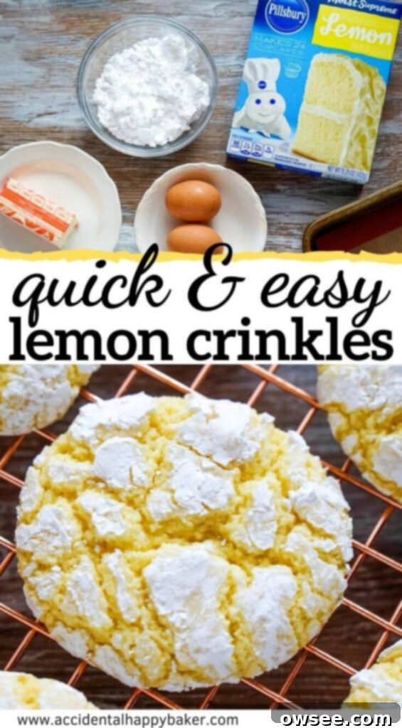 Zesty Lemon Crinkle Cookies 9 3 steps. 4 ingredients. Super quick and easy soft, melt in your mouth, buttery lemon crinkle cookies.
