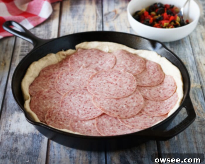 Baked Muffaletta 8 Salami Layer in a Baked Muffaletta