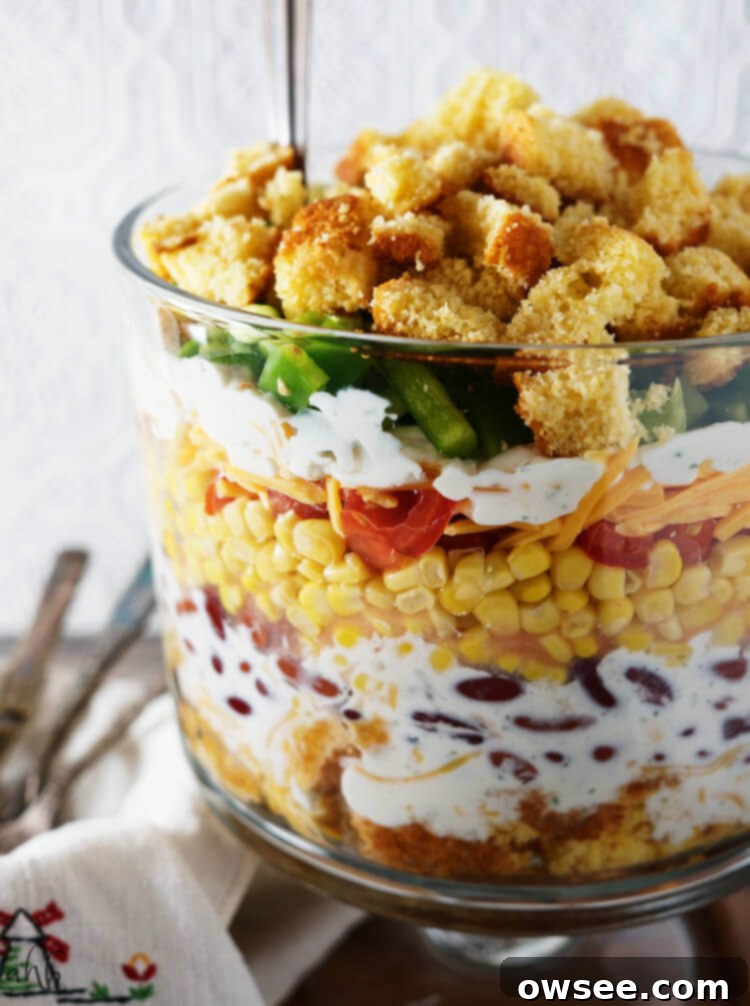 Layered Cornbread Salad