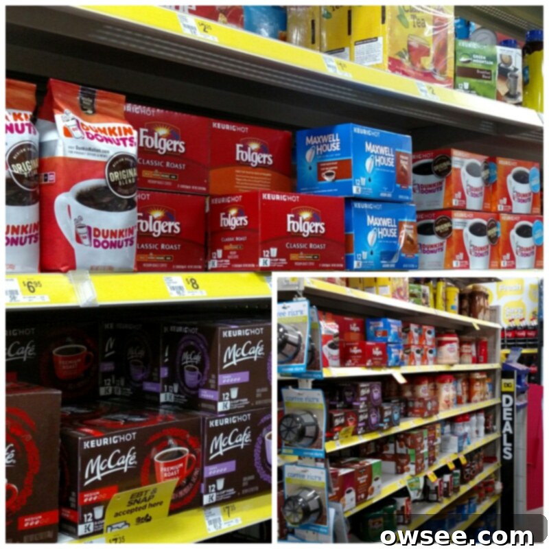 In store pic showing Dunkin Donuts coffee
