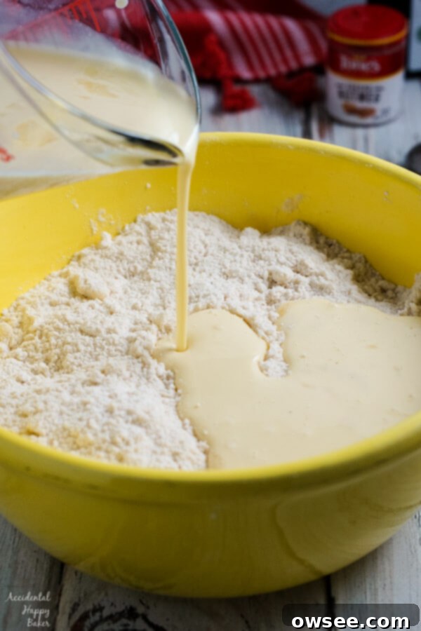 Close-up of golden brown Eggnog Scones before glazing