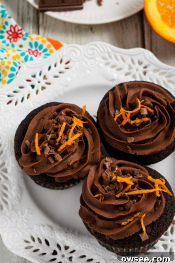 Zesty Chocolate Orange Delights 6 Chocolate Orange Cupcakes