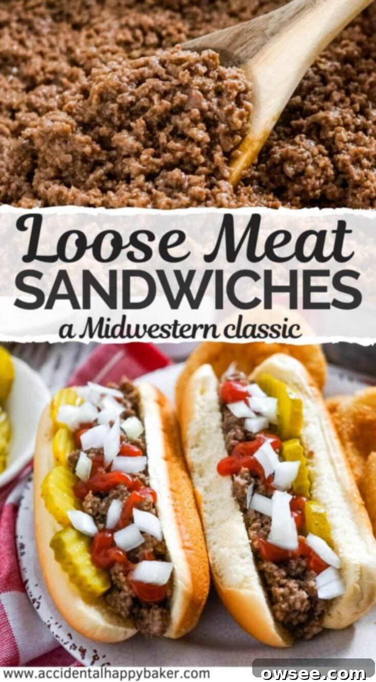 Classic Midwestern Loose Meat Sandwiches are simmered in a savory sauce made with spices, beef consomme and Worcestershire sauce. They are cheap, quick and easy.